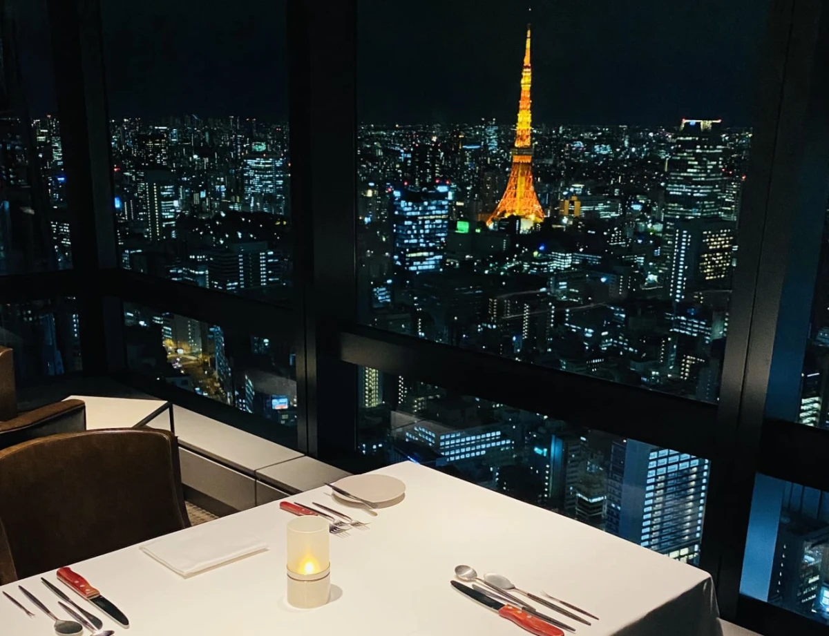 【最上級 東京タワーView完全個室】感動プロポーズディナープラン ★ホールケーキ＋コース全7品＋乾杯シャンパン★