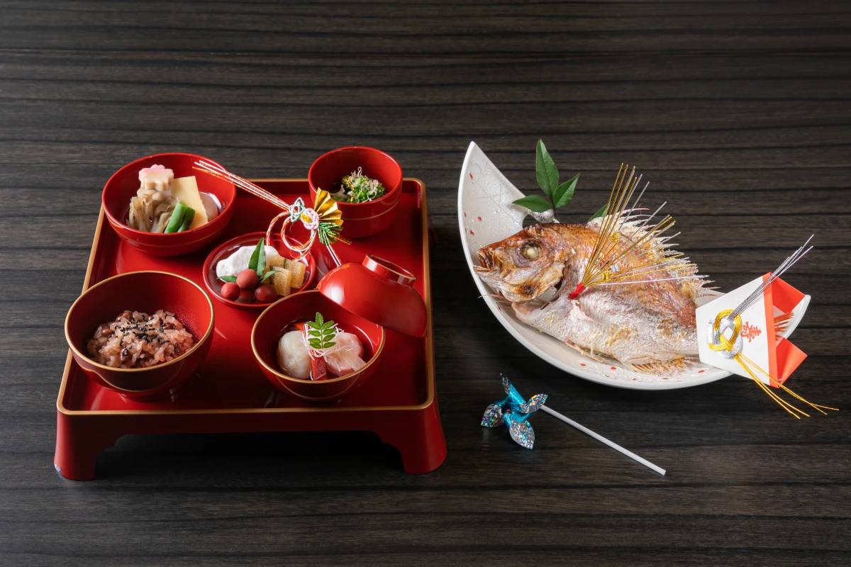 【個室確約 お食い初めプラン】季節を感じる全9品懐石コース~花琳~＋乾杯ドリンク★新横浜グレイスホテル内★お子様の成長をご家族でお祝い！★の写真 1