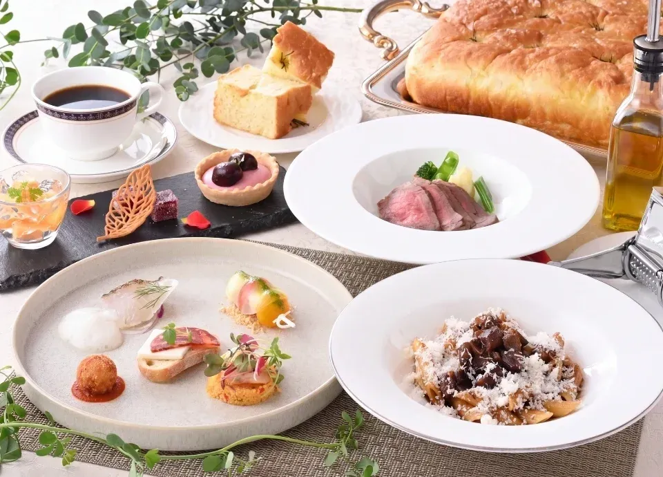 【ホテル最上階★天空の美食空間×アニバーサリーランチ】選べるパスタ&牛肉のメインを楽しむ贅沢なコース+メッセージ付デザート〜リーガロイヤルホテル広島33階の写真 4