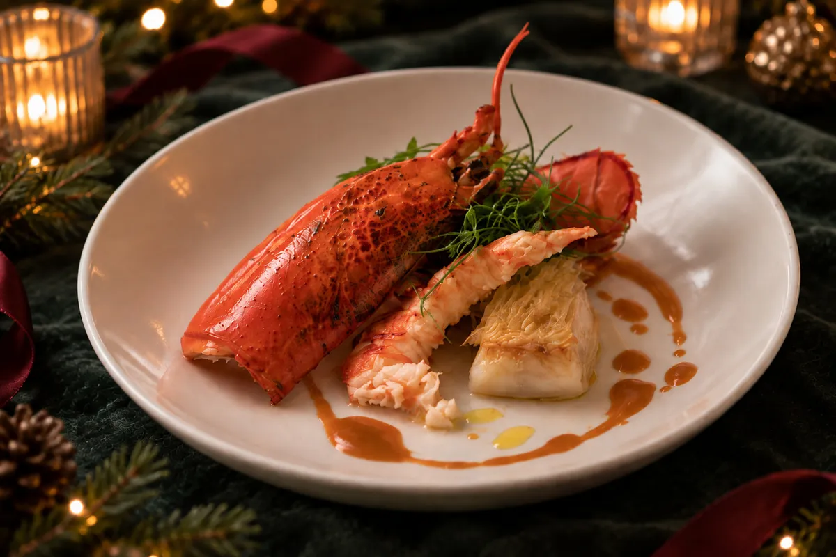 【Christmas Dinner】The Premium Christmas ｜オーシャンビュー確約 & メインにはオマール海老・デザートはホールケーキを贅沢に堪能 プレミアムコース全7品＋乾杯酒付き★South Gate Hotel Okinawa 料理
