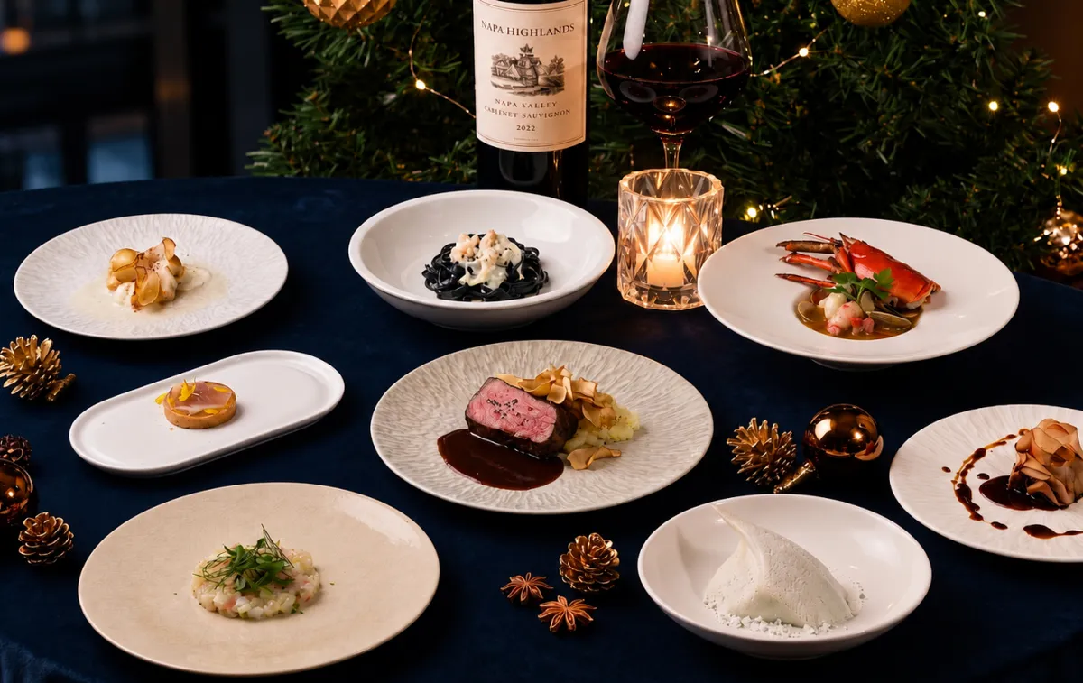 11階から望む夜景と生演奏に包まれる、特別なクリスマスディナー