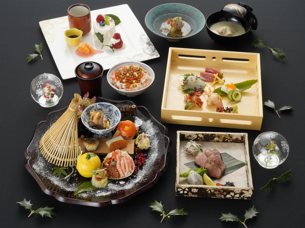 11本のバラの花束＋特別懐石全9品ディナー＋乾杯酒シャンパン（モエ・エ・シャンドン） 1