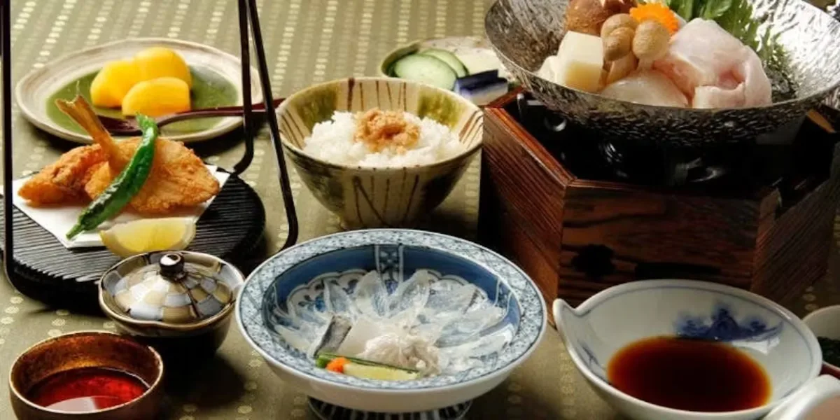 【ふくご膳】ふぐ薄造り、唐揚げなど全6品＋ふぐ薄造り2倍盛＋食後のコーヒー 1