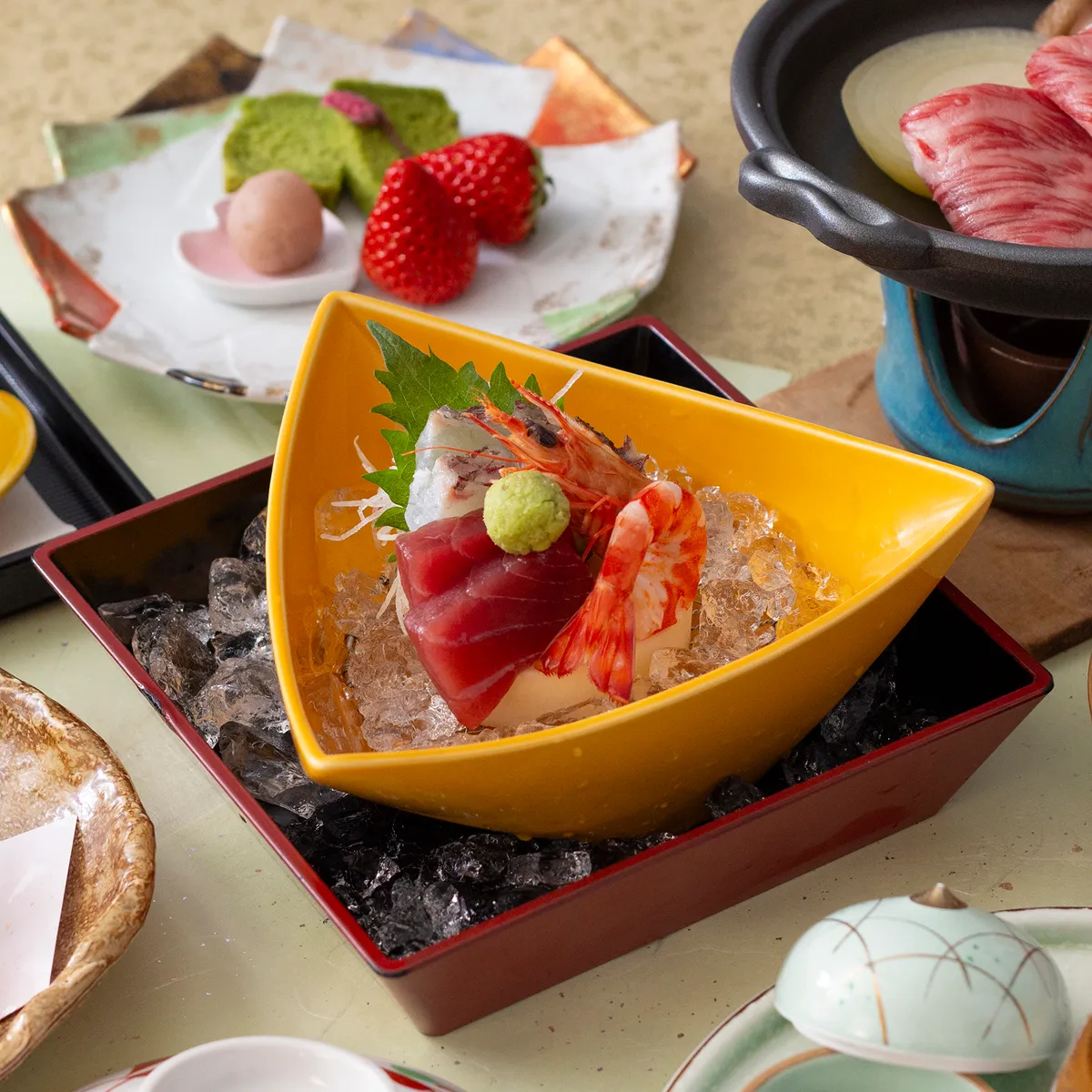 【個室確約×接待ディナープラン】華やかな8〜9品の会席コース★浜松の日本の趣を感じる日本料理専門店で信頼を築くための大切なお食事 料理