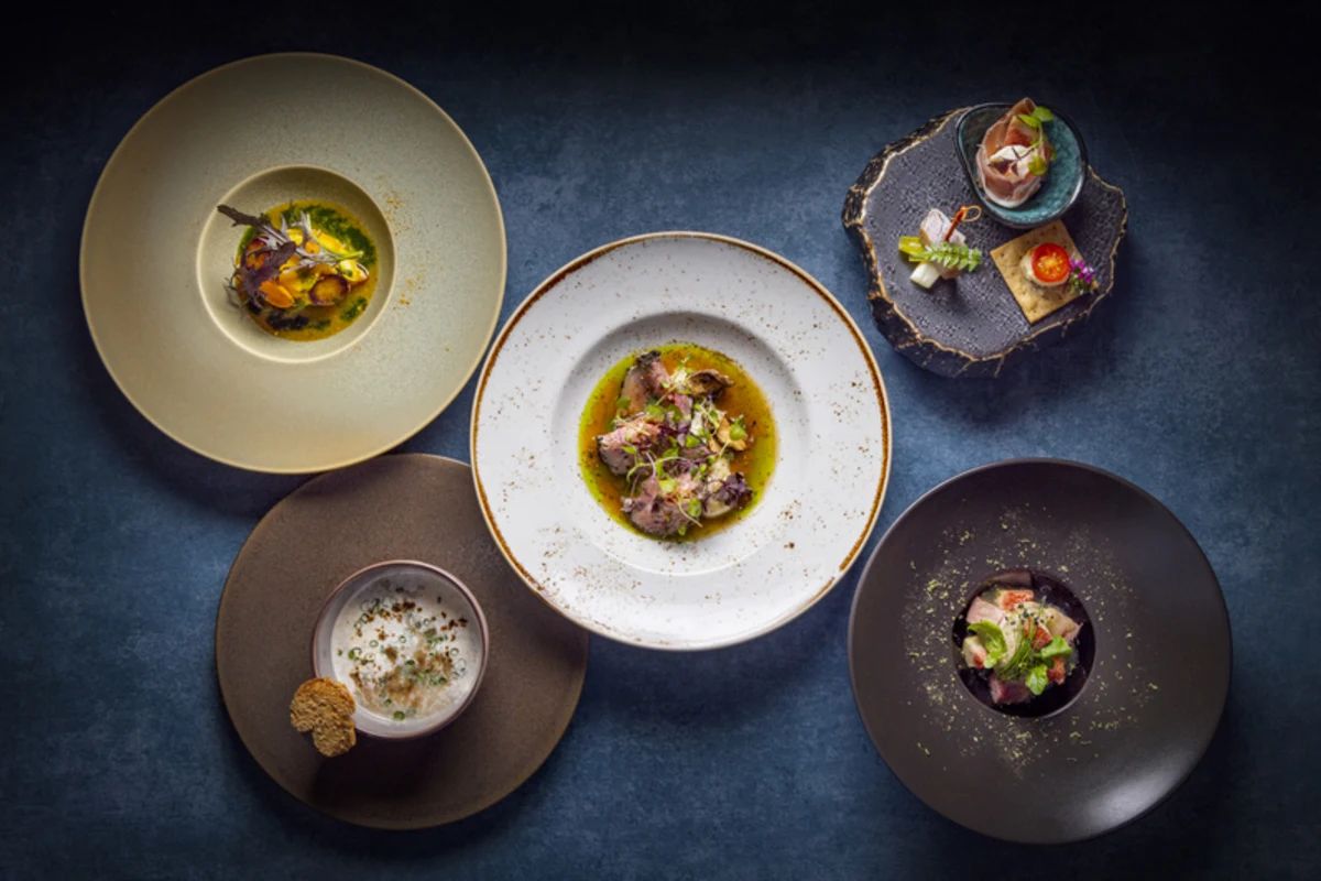 【プランナーのサポート付！ホテルプロポーズプラン】五感を満たす創作コース＋乾杯ドリンク＋メッセージプレート★ホテルインディゴ犬山有楽苑内レストラン★古民家風の温かな空間で特別な瞬間を★事前打ち合わせとリハーサル付！プロポーズ丸投げプラン 料理