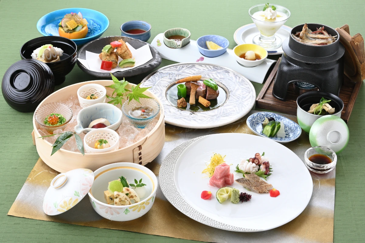 【個室確約 接待・会食プラン】四季折々の贅沢懐石コース＋飲み放題＋手土産付き★福山ニューキャッスルホテル内の洗練された個室でゲストの記憶に残るビジネス会食を★ 料理