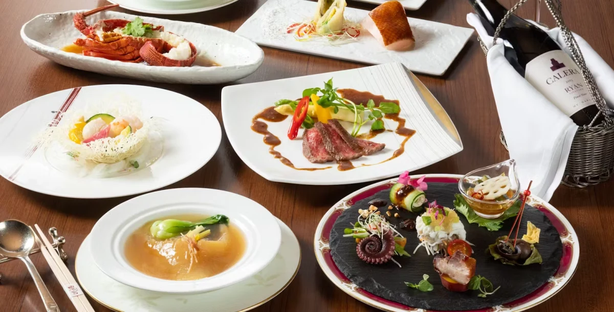 【窓側個室確約 / プロポーズプラン】豪華食材を使った中華コース+乾杯スパークリングワイン+メッセージプレート+空中庭園展望台チケット付き★大阪の絶景を望むレストランで忘れられないプロポーズを★の写真 3