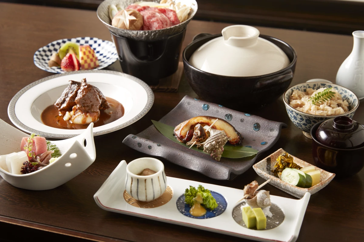 旬の食材をふんだんに使用した和洋会席