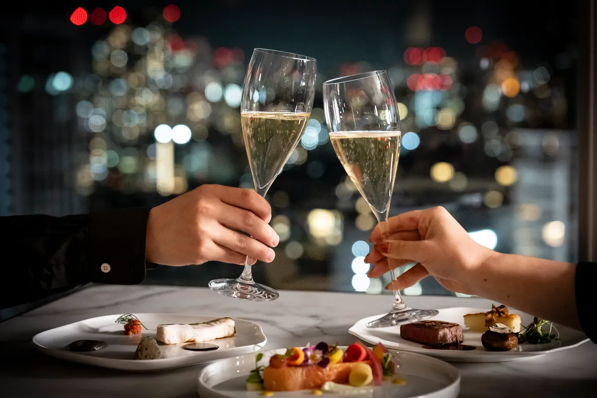 乾杯酒グラスシャンパン