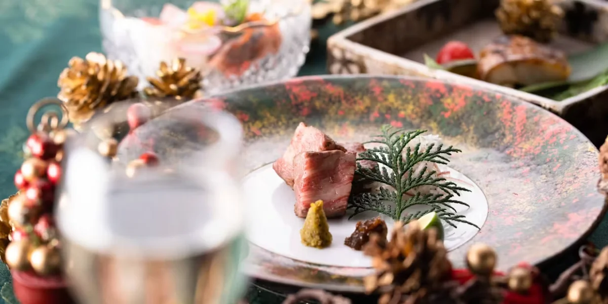【12月24日・25日限定★クリスマスディナープラン】旬の厳選食材を使った華やか懐石全7品＆乾杯シャンパン付き★新宿の大人の隠れ家で過ごす夜の写真 1