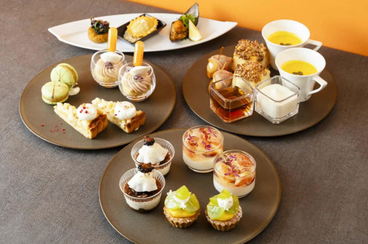 【お席はおまかせ★アニバーサリーランチプラン】心華やぐ至福の食体験＊Afternoon Tea特製パフェ付き全15品＋乾杯ドリンク＋メッセージ付プレート〜銀座駅徒歩2分 料理