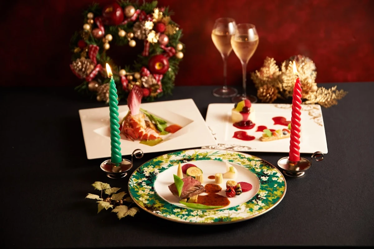 【個室確約！12月24日・25日限定 クリスマススペシャルランチ】伝統と革新のフレンチ全6品＆乾杯スパークリング★サンシャイン60のスカイレストランで愉しむフレンチ 料理