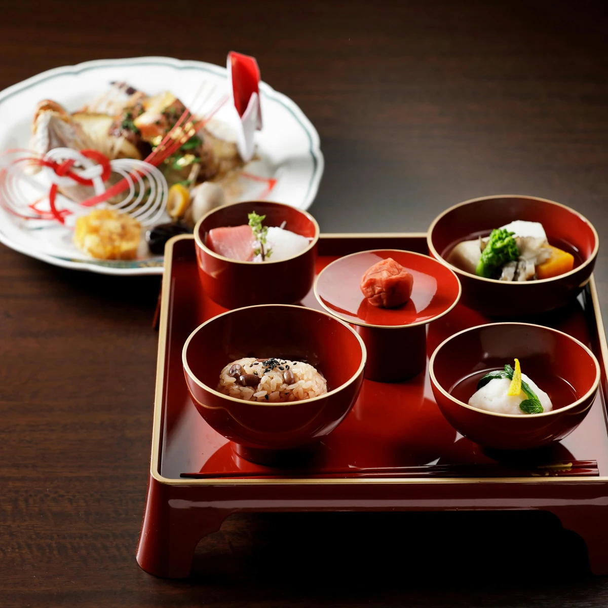 【個室確約 お食い初めランチプラン】旬の加賀野菜や鮮魚を使用したお祝い会席「恵寿」+お食い初め膳(追加料金)★完全個室で生誕100日をお祝い★名古屋駅徒歩1分の好立地の写真 2