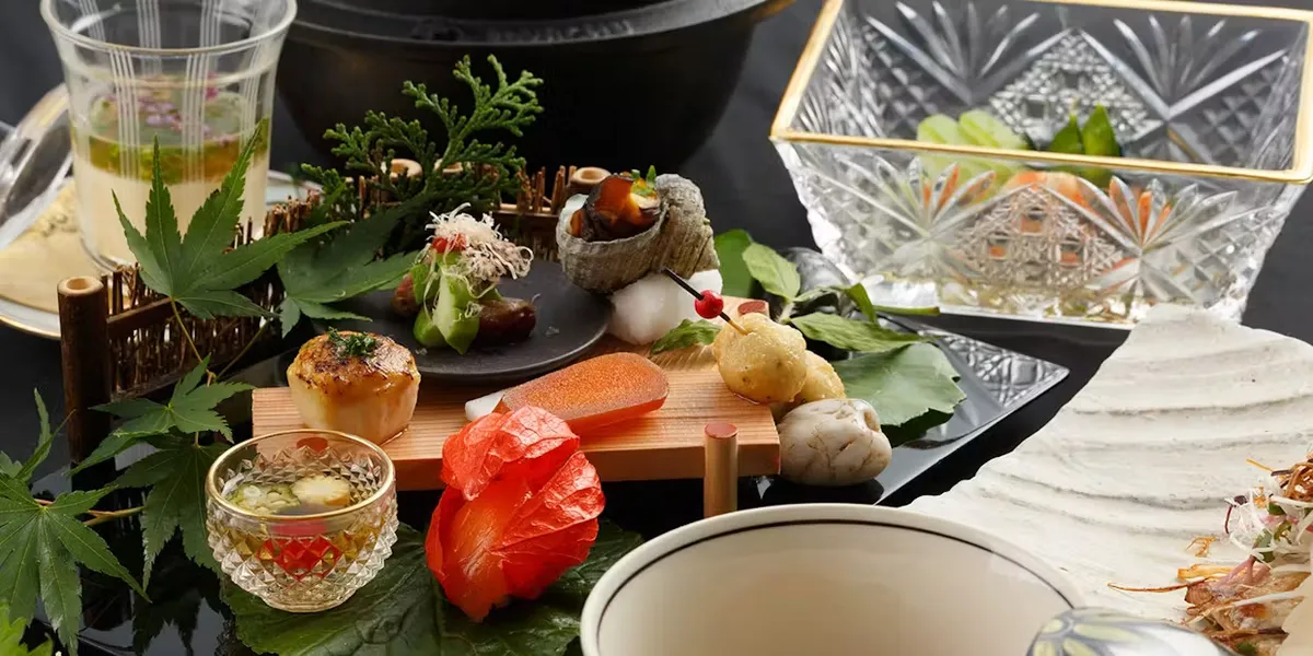 【12月24日・25日限定★個室確約クリスマスディナープラン】旬の食材を味わう懐石全7品＆シャンパンボトル1本付き〈GHマム　コルドン・ルージュ　NV〉★新宿の中心で過ごす、静かで上質なクリスマス 料理
