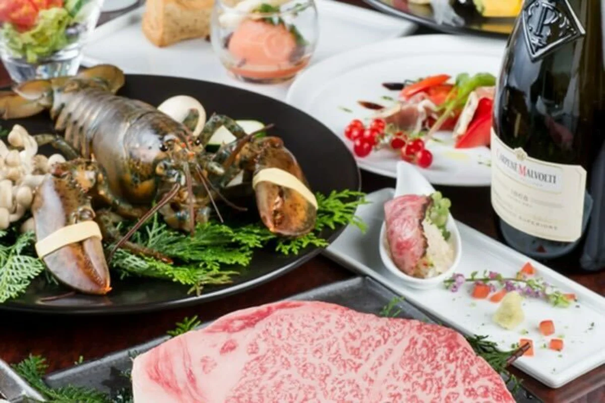 神戸高級鉄板焼きコース全8品 2