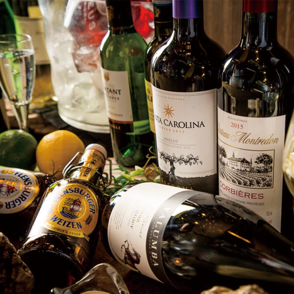 ワインソムリエが厳選した世界各国のワインを飲み比べ | 【メッセージプレート+2時間飲み放題付き】アニバーサリーディナー★和牛ローストビーフや新鮮野菜含むイタリアンディナー★ボリューム満点全7品