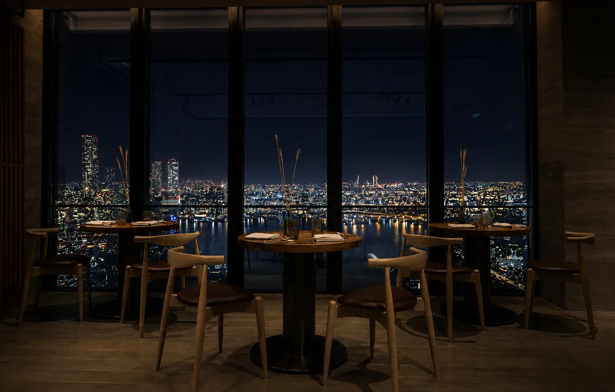 【バラの花束(12本)付プロポーズプラン】地上46階の海と夜景を見渡たせる窓際席確約★プロポーズプランナーによる事前打ち合わせ付!★乾杯用スパークリングワイン付★プロポーズディナー~バラの花束をサプライズプレゼント&記念撮影★オリジナルプロポーズ証明書付の写真 1