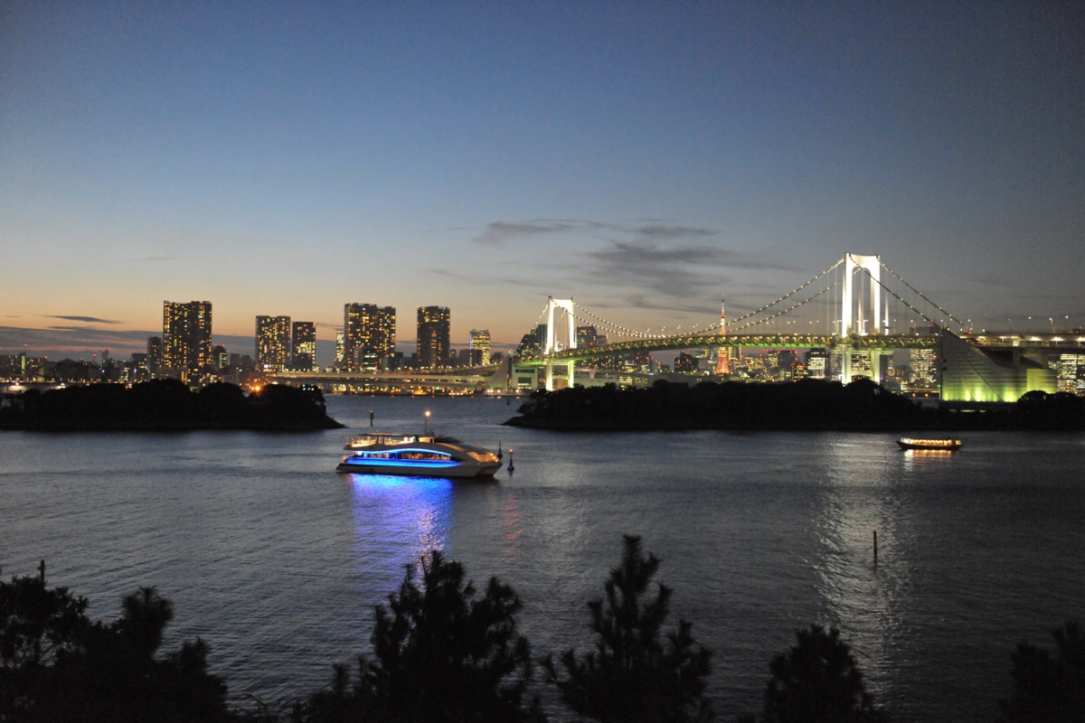 洋上から眺める東京の景色をバックにプロポーズ | 【プロポーズプラン】ハイクラスクルーザー『MY III』を貸切!二人だけの東京クルーズ+花束+シャンパン他ドリンク★洋上から望む東京ベイエリア★