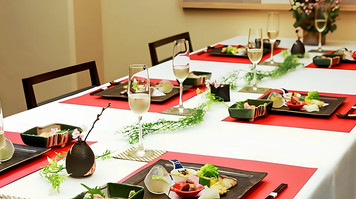 最大20名様までの完全個室と祝い鯛が演出する忘れ得ぬ佳き日 | 【5~20名まで完全個室×顔合わせ・結納プラン】お好みに合わせた料理長渾身のお任せ会席★90分フリードリンク付き★ホテルビナリオUMEDAで結ぶご両家のご縁