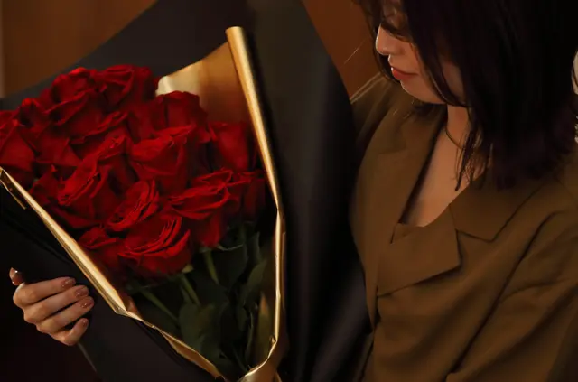 21本のバラの花束へ変更
