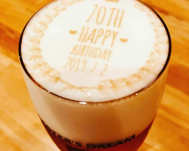 神泡アート生ビール