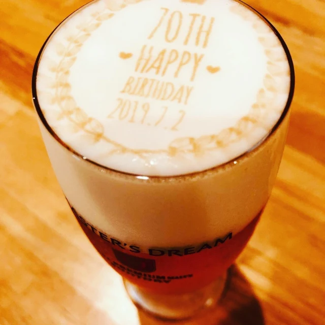 神泡アート生ビール